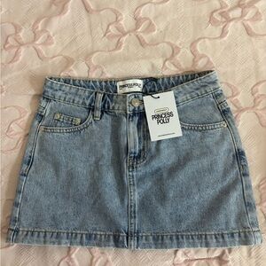 Princess Polly Light Blue Denim Mini Skirt